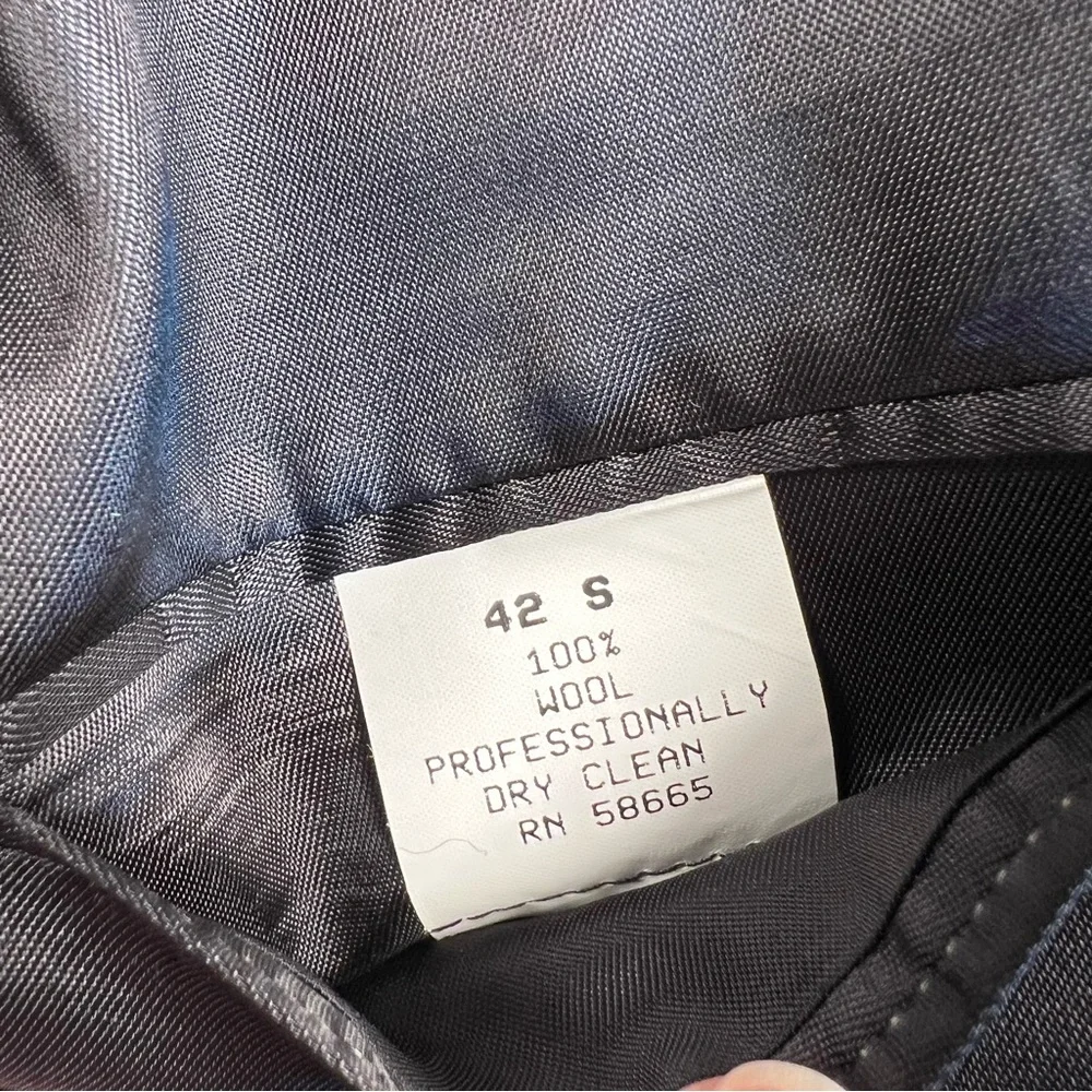 Harris Tweed Blazer Wool Nordstrom Houndstooth 2 Button‎ 42S *see measurements